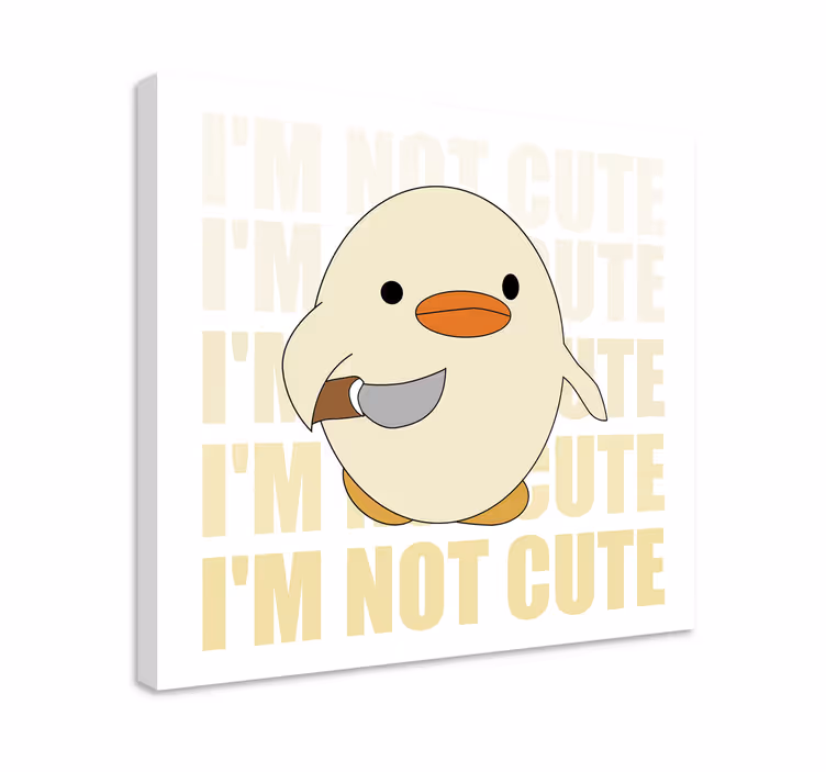 Cat wall art cute duck illustration - TenStickers