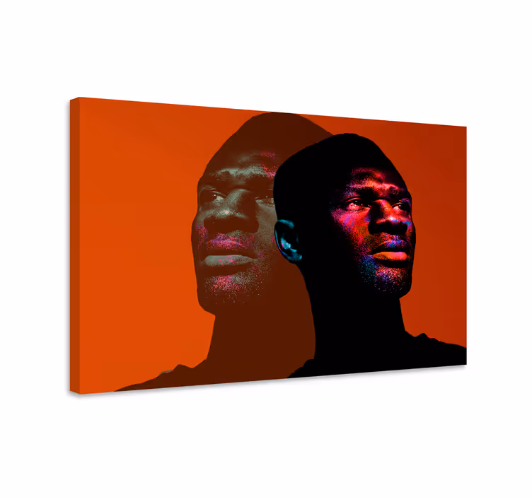 People colored fluorescent powder wall prints - TenStickers