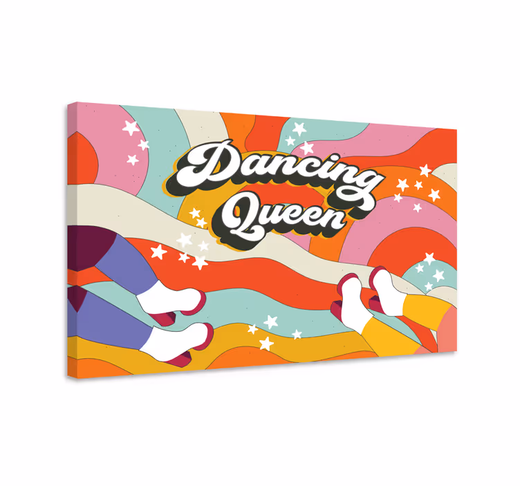 Nordic wall art dancing feet in motion - TenStickers