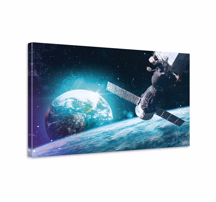 World map wall art space exploration artwork - TenStickers