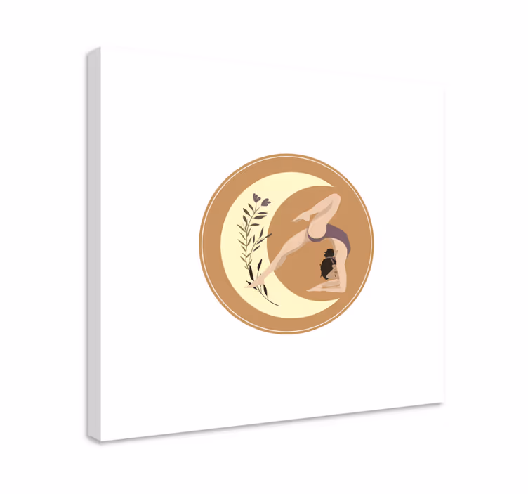 Nursery canvas yoga pose tranquility - TenStickers