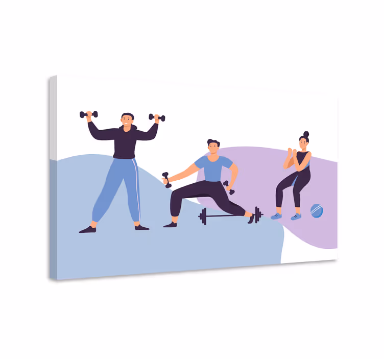 Sports canvas art for fitness lovers training - TenStickers