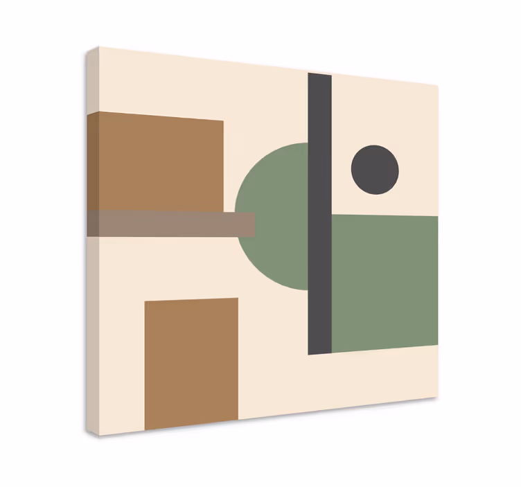 Natural colors geometric art modern canvas - TenStickers