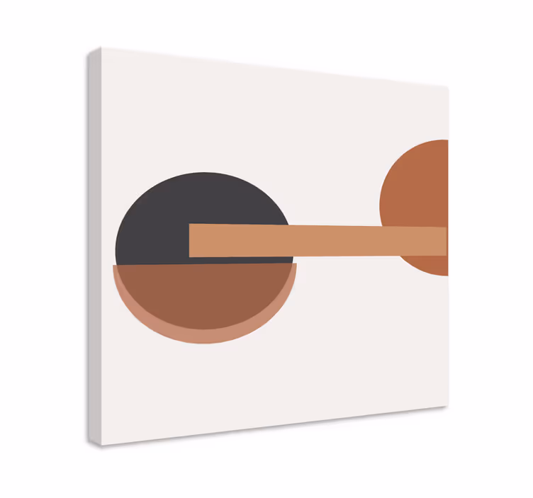 Geometric canvas abstract circular balance - TenStickers