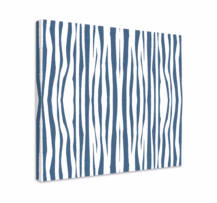 Floral canvas wall art striped animal design - TenStickers