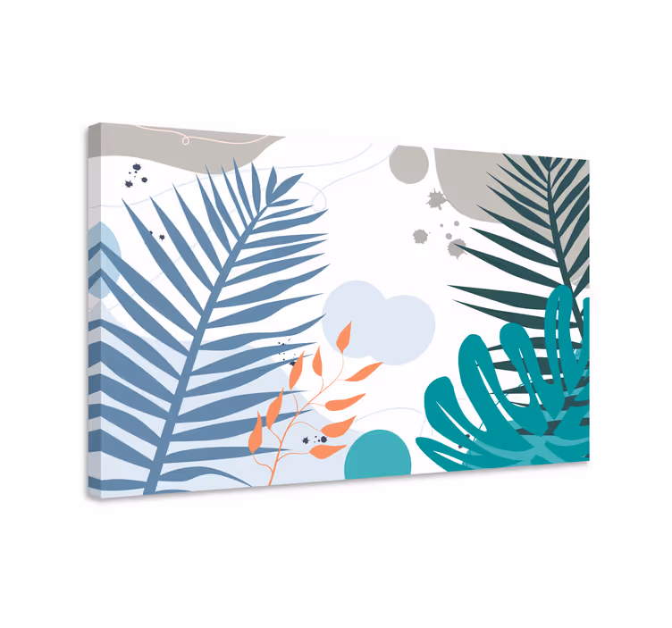 Colorful tropical leaves Plant canvas prints - TenStickers