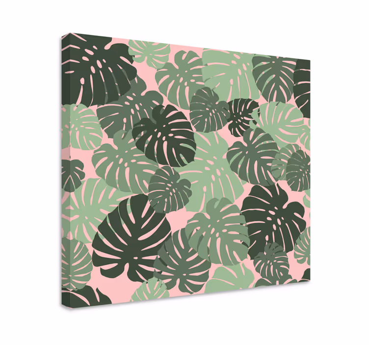 Flowers canvas tropical leaf patterns - TenStickers