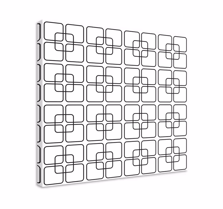 Geometric canvas intricate square design - TenStickers