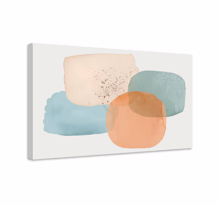 Modern canvas art soft shapes arrangement - TenStickers