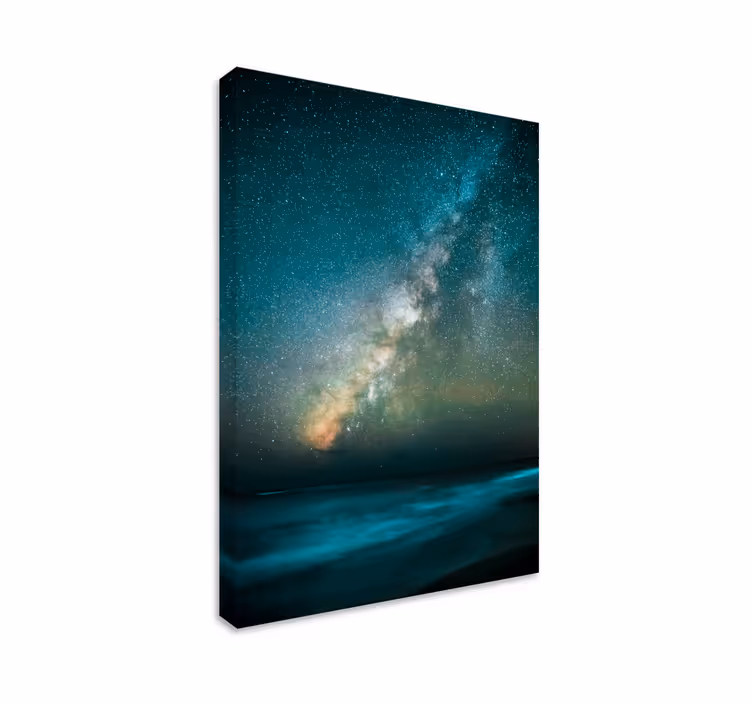 Milky way glow landscape canvas - TenStickers