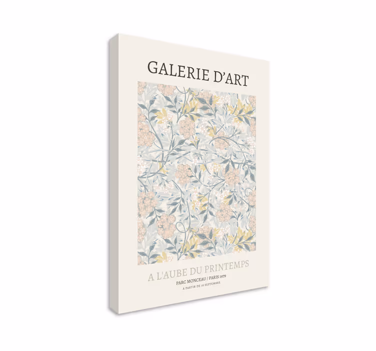 Flowers canvas floral pattern design - TenStickers