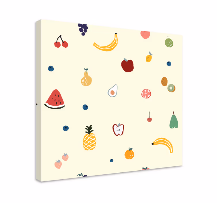 Little fruits pattern bedroom wall prints - TenStickers