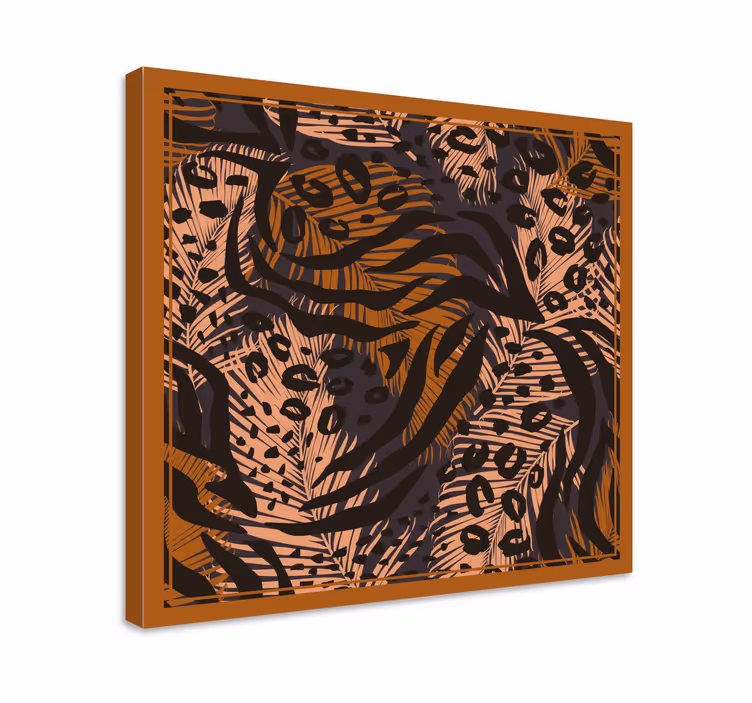 Animal canvas wall art stylized leopard design - TenStickers