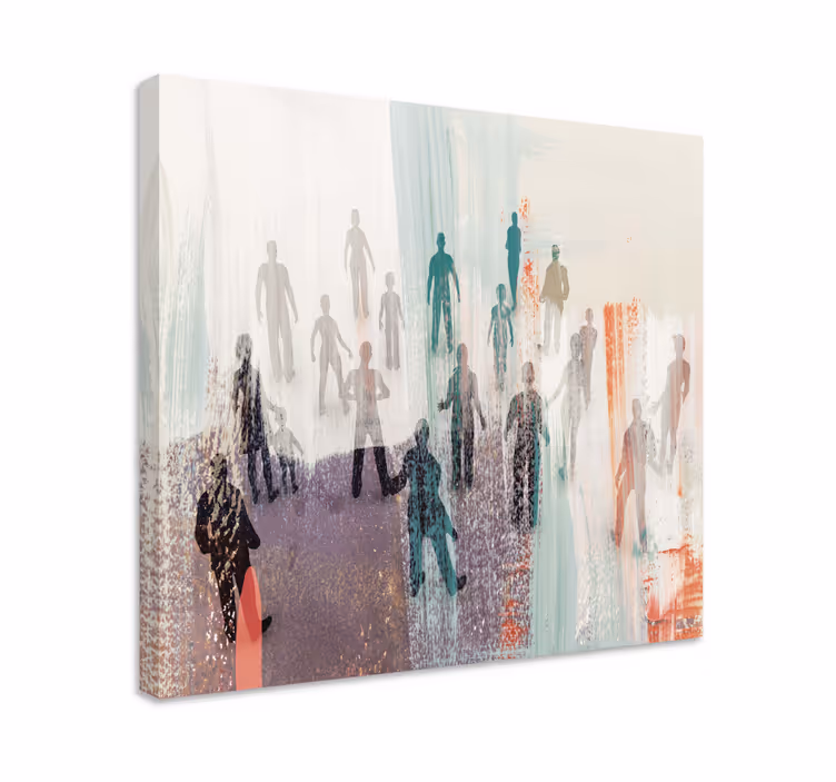 People canvas abstract human shapes - TenStickers