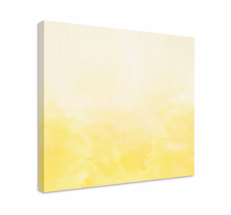 Flowers canvas in soft yellow shade - TenStickers