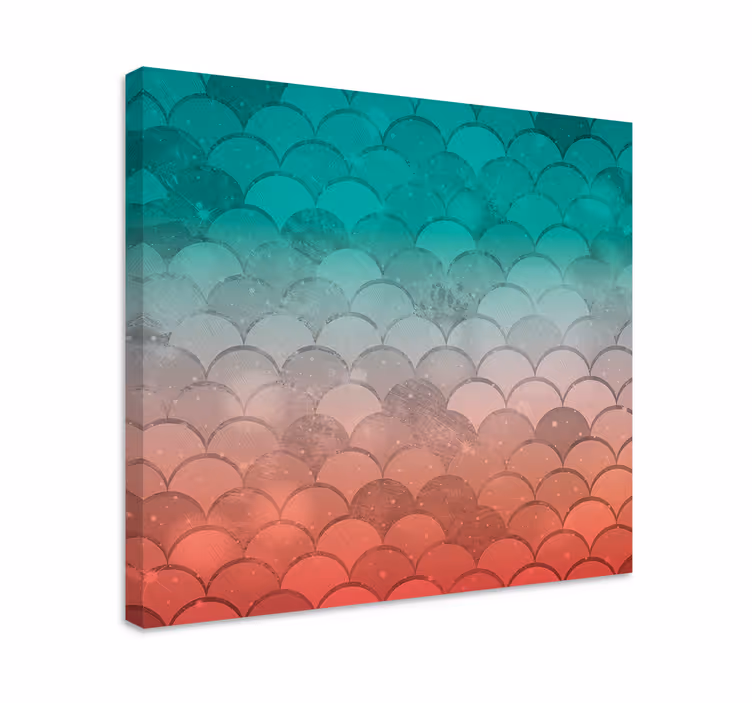Geometric canvas curved wave patterns - TenStickers