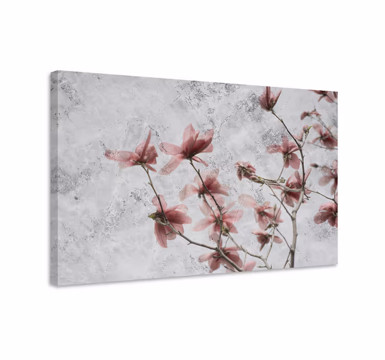 Flowers canvas gentle pink blossoms - TenStickers