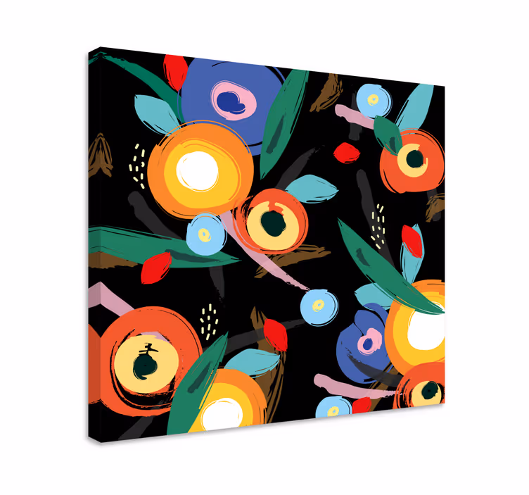 Flowers canvas lively botanical design - TenStickers