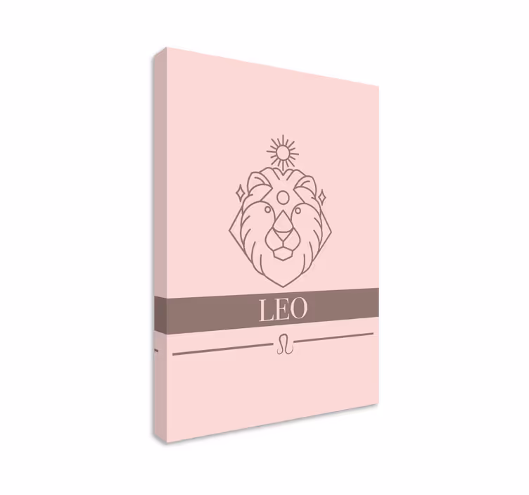 Abc canvas wall art leo zodiac symbol - TenStickers