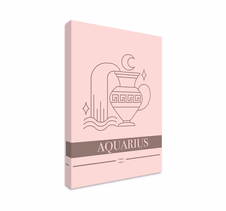 Quote canvas aquarius zodiac sign - TenStickers