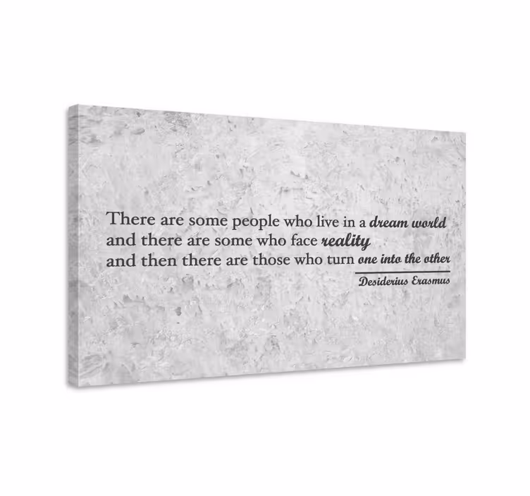 Dream Reality Transformation quote canvas - TenStickers