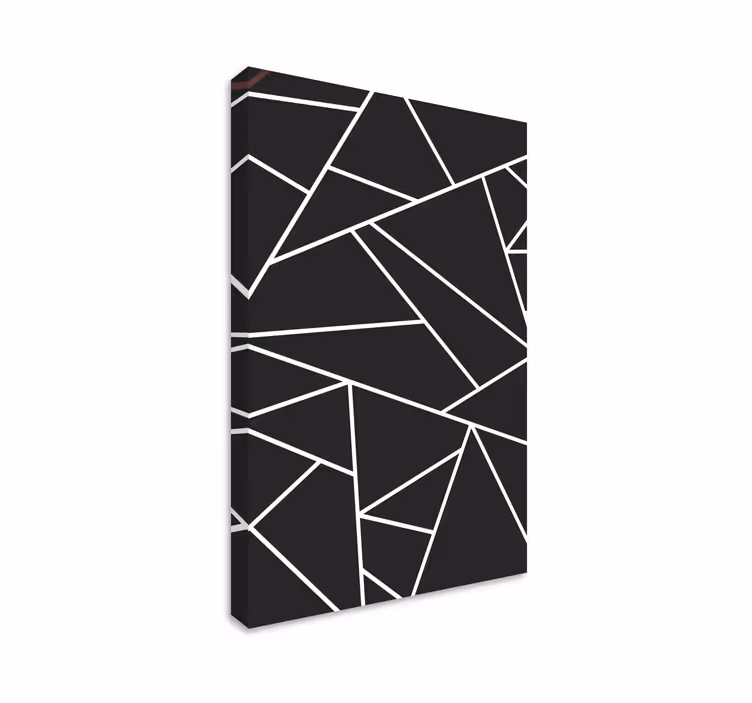 Geometric canvas abstract angular arrangement - TenStickers