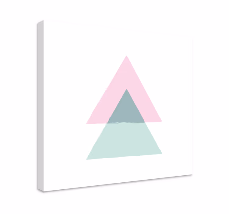 Geometric canvas triangular shapes - TenStickers