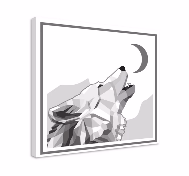 Dog wall art howling wolf decor - TenStickers