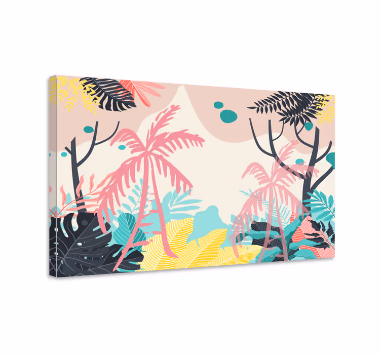 Flowers canvas tropical nature landscape - TenStickers