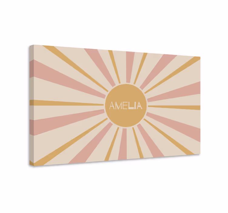 AMELIA SUNBURST DESIGN abc canvas wall art - TenStickers