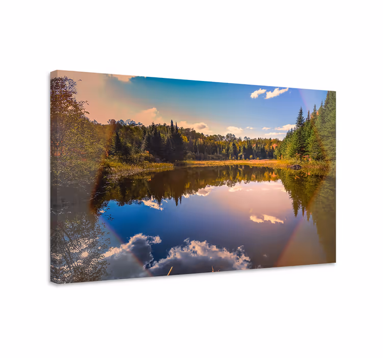 Landscape canvas serene water reflection - TenStickers