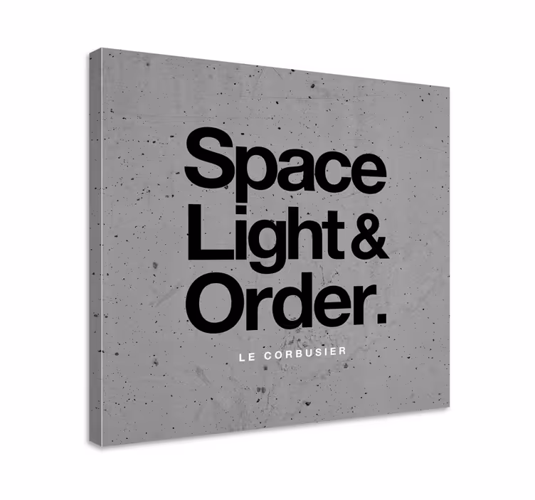 Le Corbusier text  quote canvas - TenStickers