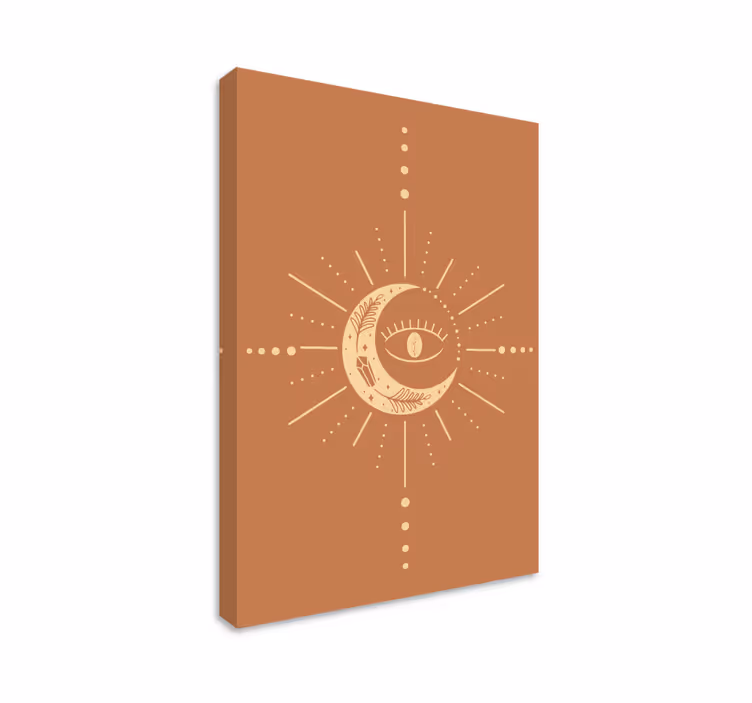 Celestial Crescent Design abstract wall art  1 - TenStickers