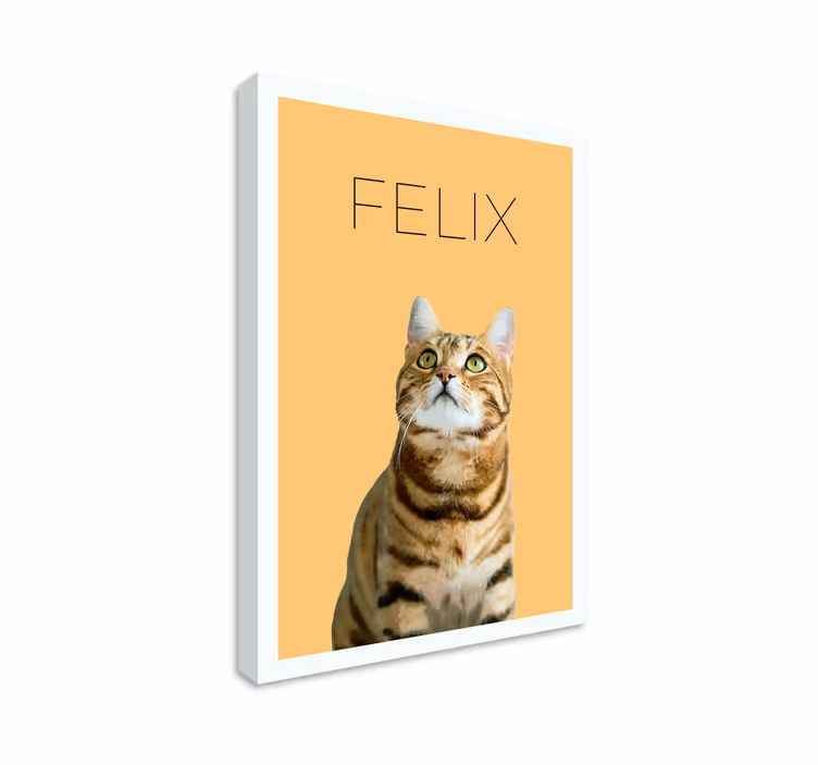 Minimalist watercolor pet portrait canvas - TenStickers