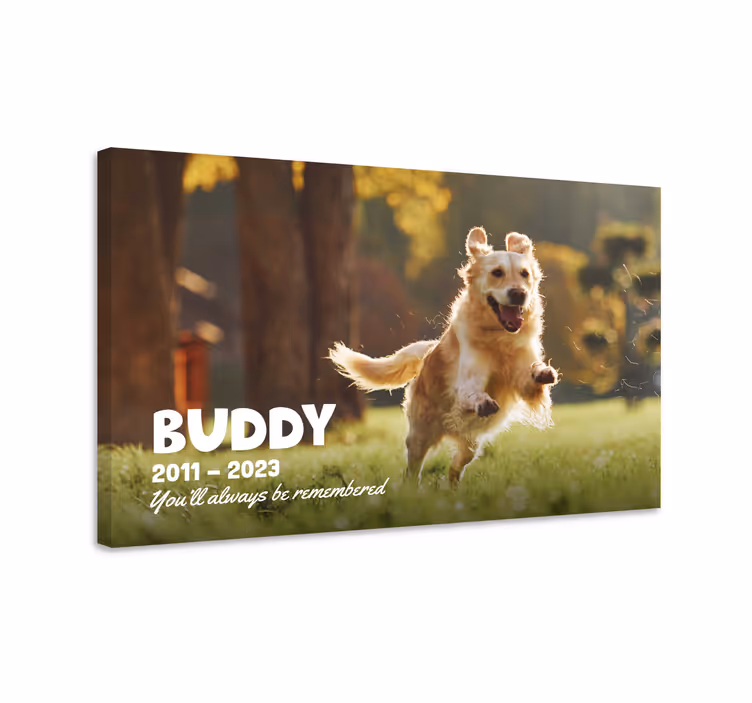 Pet epitaph living room canvas wall art - TenStickers