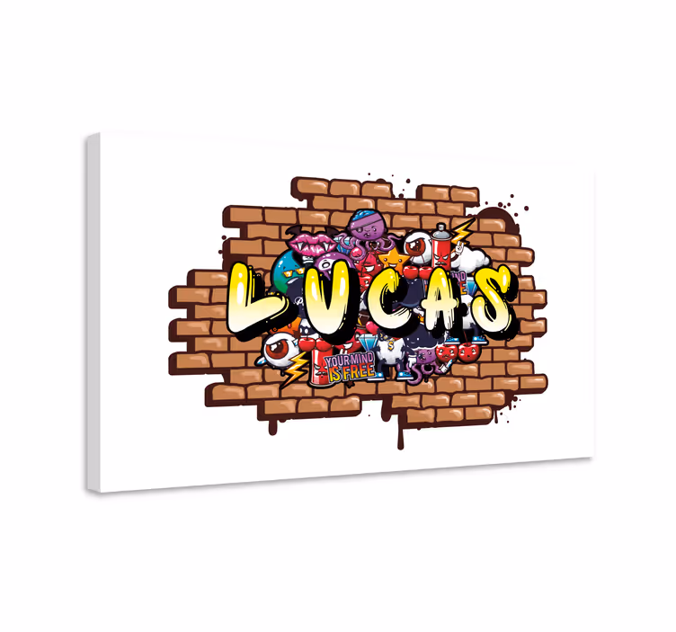 Original custom graffiti childrens art canvas - TenStickers