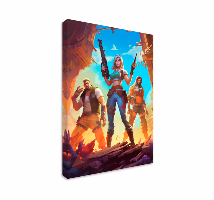 Abandoned warriors video game canvas - TenStickers