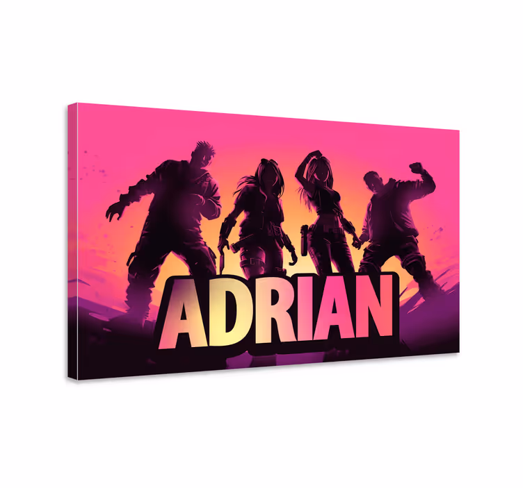 Dancing characters video game canvas art - TenStickers