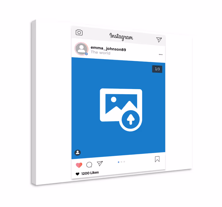 Instagram screen customized canvas print - TenStickers