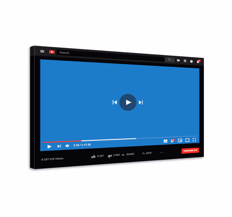 Youtube customized canvas print - TenStickers