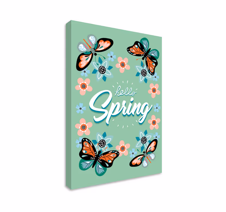 Hello spring living room wall art - TenStickers