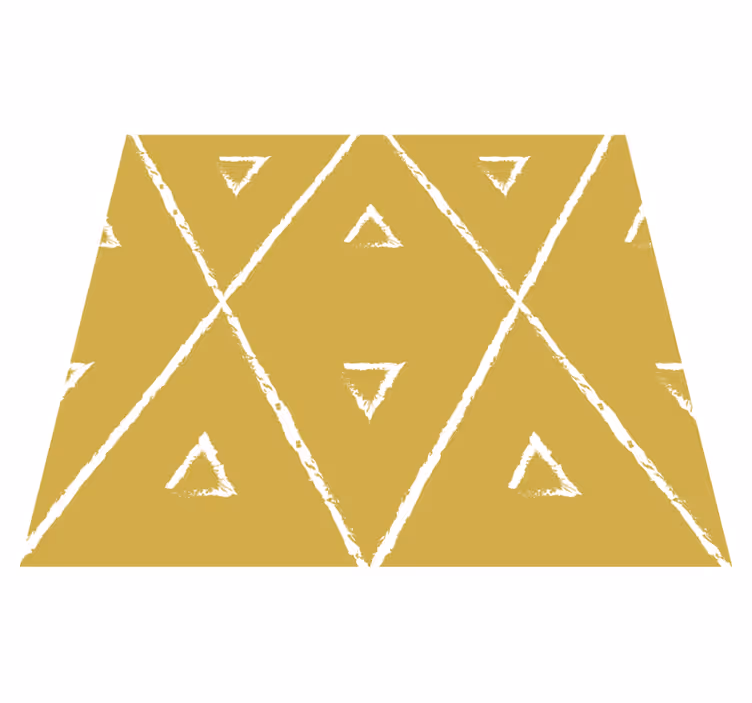 Geometric rhombus pattern yellow vinyl rug - TenStickers