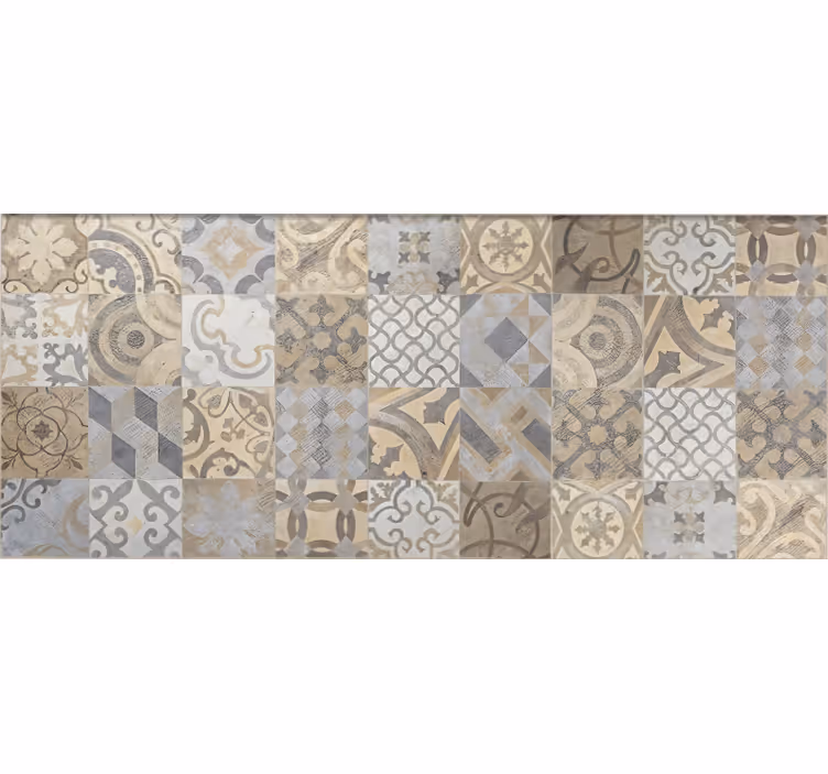 Cementine Arancioni mosaic vinyl rug - TenStickers