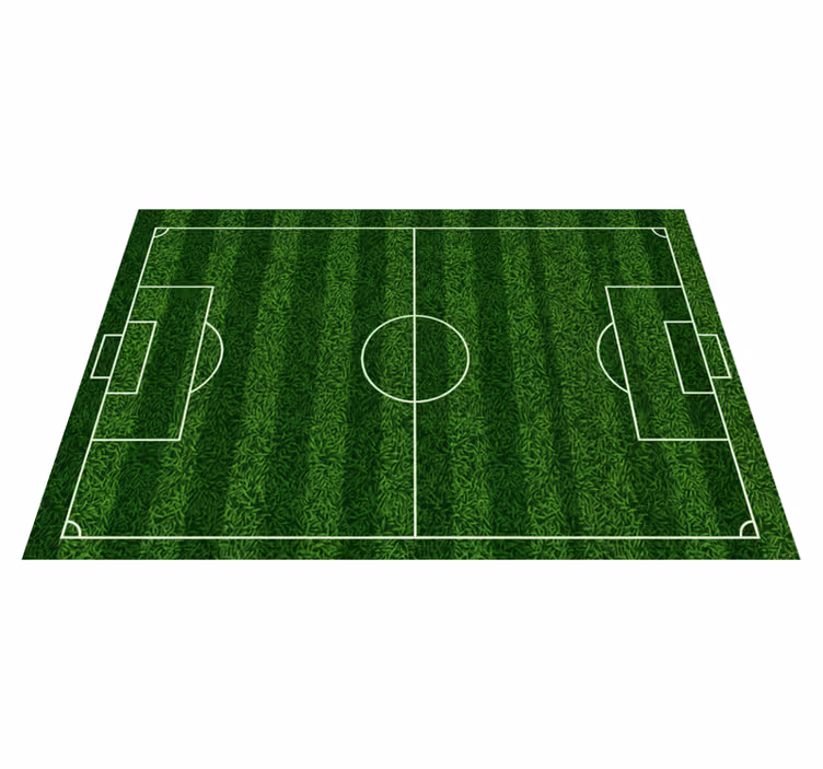 Rectangular vinyl rug realistic football field - TenStickers