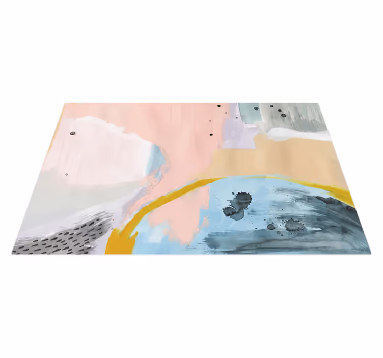Colorful art living room vinyl rug - TenStickers