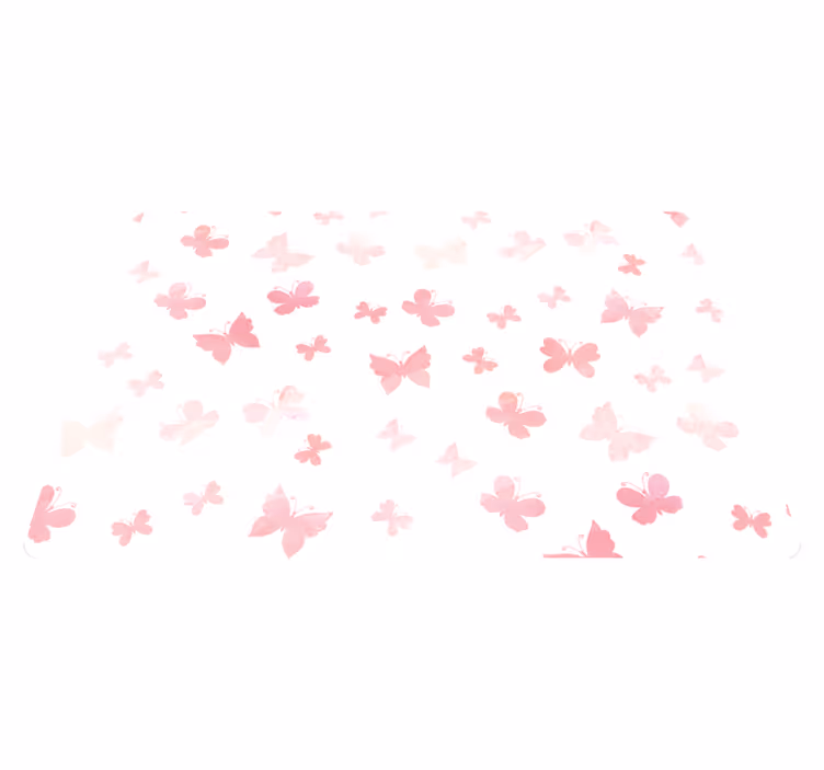 Animal vinyl rug in pastel flying butterflies - TenStickers