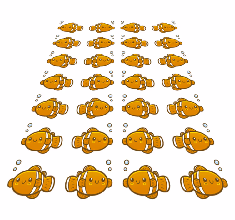 Animal vinyl rug clown fish design - TenStickers