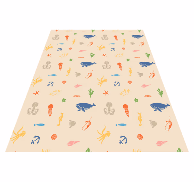 Animal vinyl rug with marine life design - TenStickers
