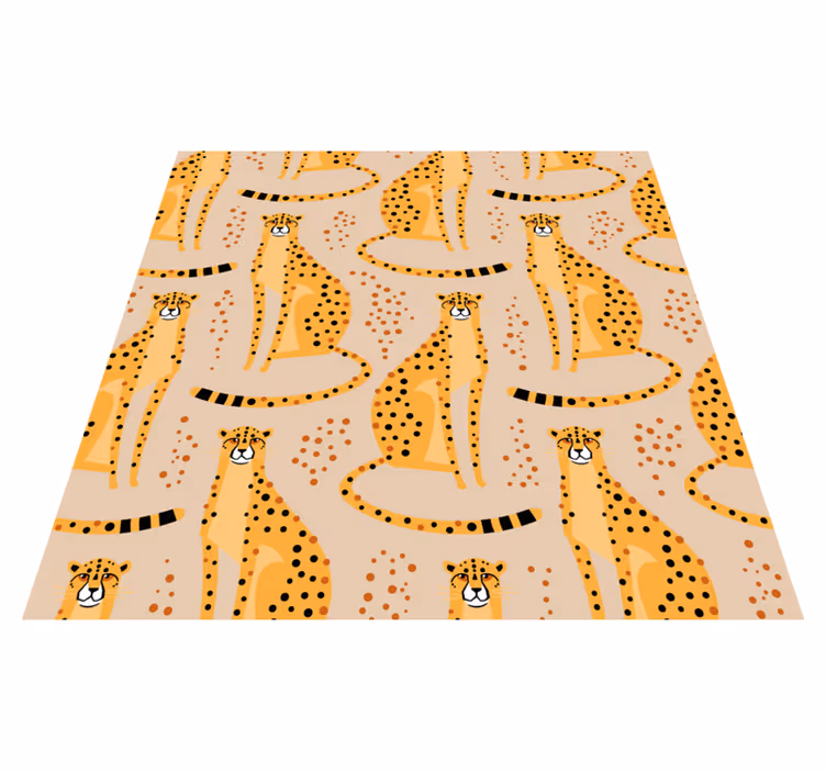 Animal vinyl rug leopard print design - TenStickers