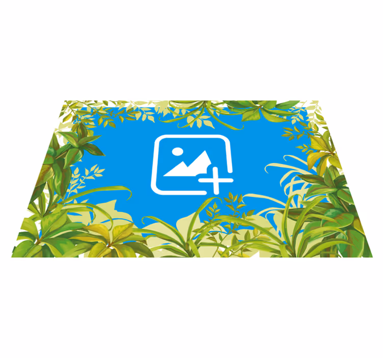 Cat among greenery animal vinyl rug - TenStickers